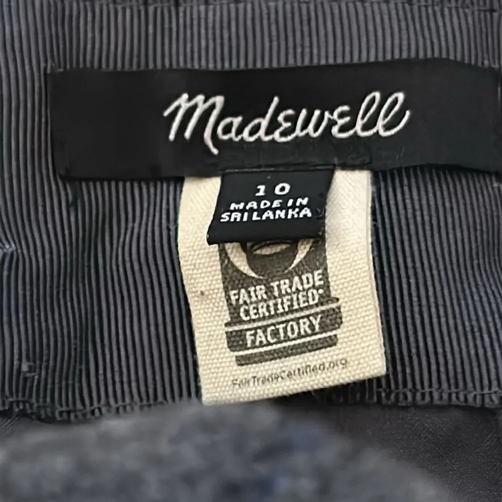 Madewell wool skirt with window pain print fully lined size 10 - Picture 5 of 8